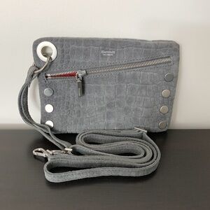 HAMMITT Gray Suede Leather Small Nash Crossbody / Wristlet / Belt Bag